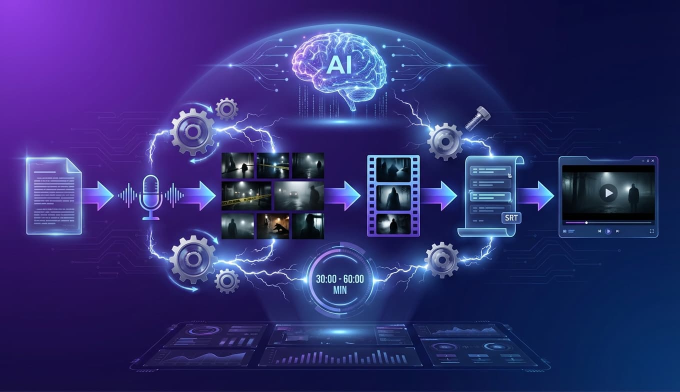 Do Roteiro ao Vídeo Pronto: Automação Completa com IA para Canais Dark em 2026
